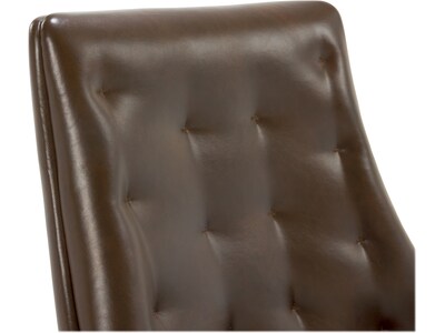 Thomasville Furniture Brooks Ergonomic Bonded Leather Swivel Executive Chair, Brown (51493-BRN)