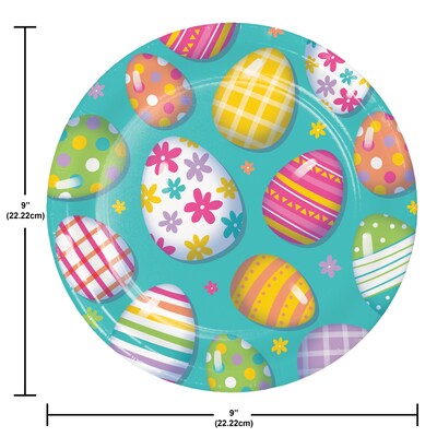 Creative Converting Happy Eggster Easter Paper Plates and Napkins Kit, Serves 16 (DTC9198E2G)