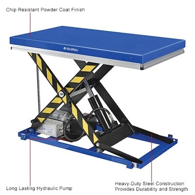 Global Industrial Power Scissor Lift Table w/ Hand Control, 48" x 28", 2200 Lb. Capacity (989018)