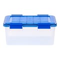 Iris WeatherPro 18.4 Qt. Latch Lid Storage Bin, Clear/Blue (500199)