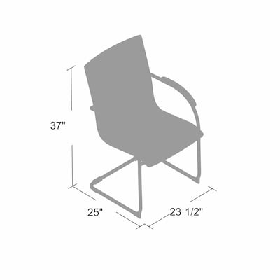 Boss Office Products Vinyl Side Chair, Black, 2/Pack (B9536-BK-2)
