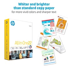 HP All-In-One22 8.5 x 11 Multipurpose Paper, 22 lbs., 96 Brightness, 750 Sheets/Ream (208850)