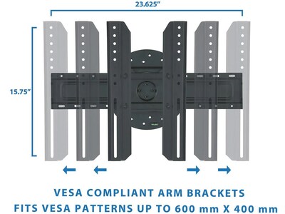 Mount-It! Full 360-Degree Rotation TV Mount, 110 lbs. Max. (MI-1246F)