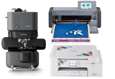 Brother Embroidery Sewing Machine with ScanNCut DX Cutting Machine and Sublimation Printer, Single-Needle (SP1PP1SDXEG-STP)