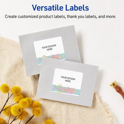 Avery Laser/Inkjet Rectangle Multipurpose Labels, 4" x 3-1/3", White, 40/Pack (S00-EVD)