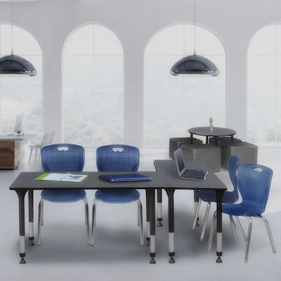 Regency Rectangular Activity Table, 60" x 30", Height Adjustable, Grey (MT6030GYAPBK)