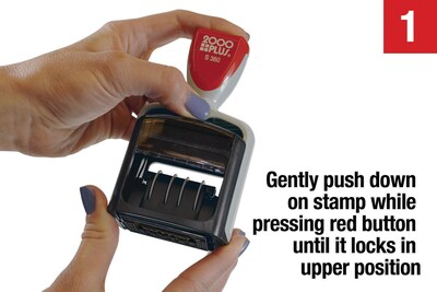 2000 PLUS Self-Inking "RECEIVED" Message Stamp, Red and Blue Ink (011034)