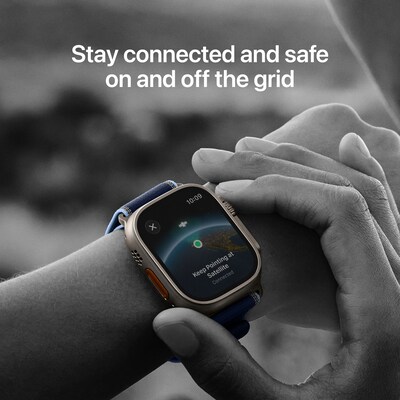 Apple Watch Ultra 3 GPS + Cellular Smartwatch, 49mm, Black Titanium Case with Black Alpine Loop, Small (MF0Q4LW/A)