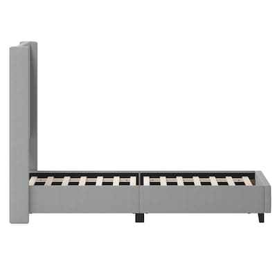 Flash Furniture Quinn Gray Upholstered Platform Bed with Headboard, Queen (YK1077GYQ)