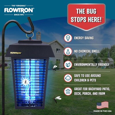 Flowtron Eletric Bug Zapper, 1 Acre of Coverage, 40W Bulb & 5600V Instant Killing Grid (FLWBK40D)