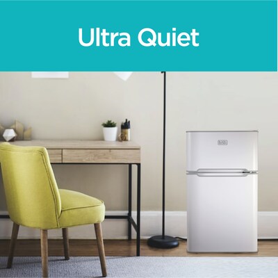 Black & Decker Adjustable Temperature Control Refrigerator w/Freezer, 3.1 Cu. Ft., White (BCRDK32W)