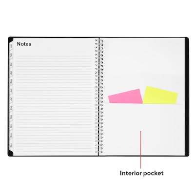 2027 Staples 8" x 11" Weekly & Monthly Appointment Book, Plastic Cover, Black (ST21488-27)