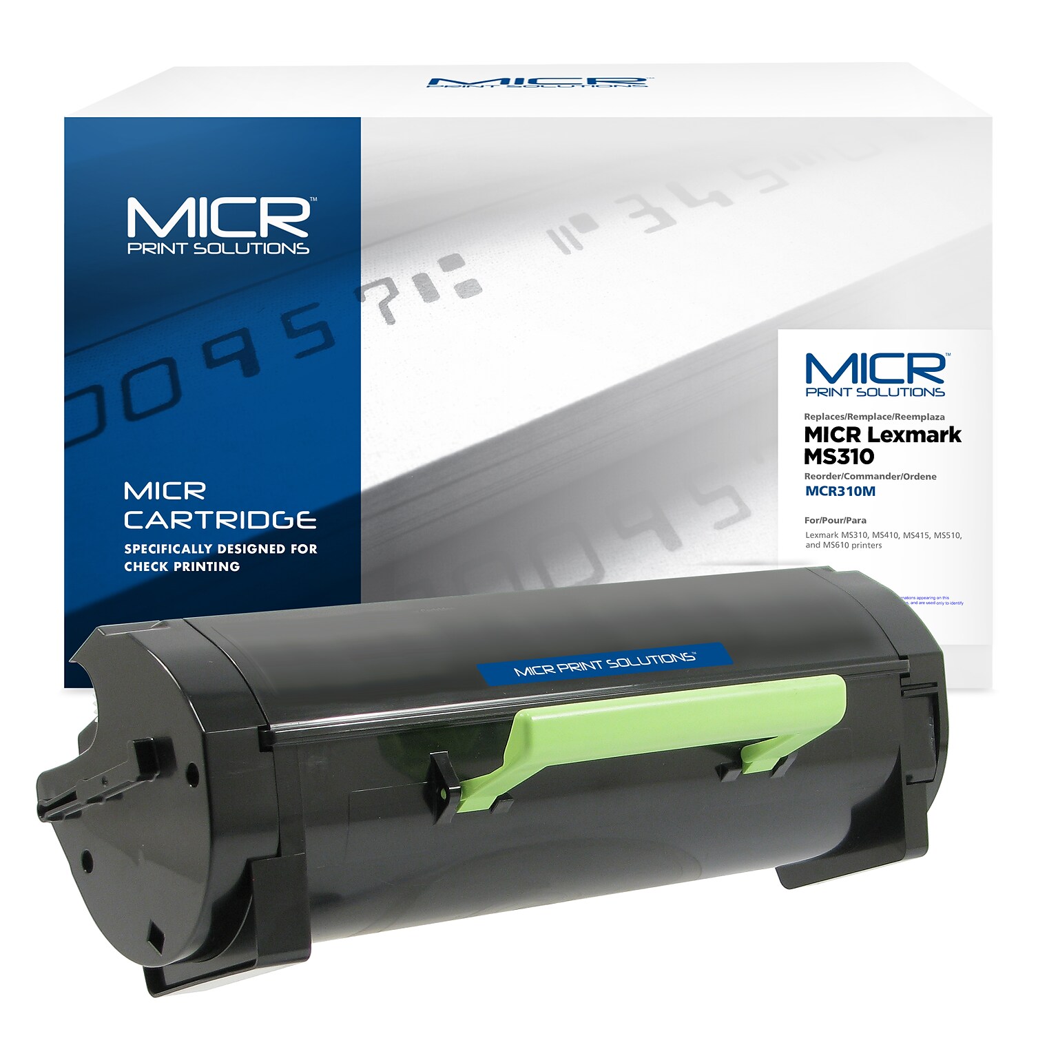 MICR Print Solutions MS310 Black High Yield MICR Toner Cartridge (MCR310M)