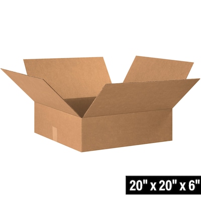 20 x 20 x 6 Shipping Boxes, 32 ECT, 15/Bundle (20206)