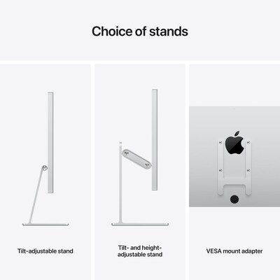 Apple Studio Display 27" 5K Retina IPS 60Hz Monitor, Built-In Speaker, Silver (MYJK3LL/A)