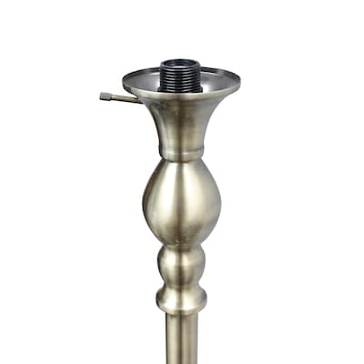 Lalia Home Classic Light Torchiere Floor Lamp with Marbleized Glass Shade, Antique Brass (LHF-3001-AB)