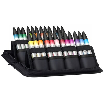 Winsor & Newton Promarker Dual-Tip Watercolor Alcohol Based Marker, Basic Collection, 24/Pack (WNX0290171)