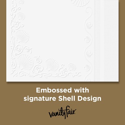 Vanity Fair Entertain Beverage Beverage Napkin, 2-ply, White, 40 Napkins/Pack, 12/Carton (35134)