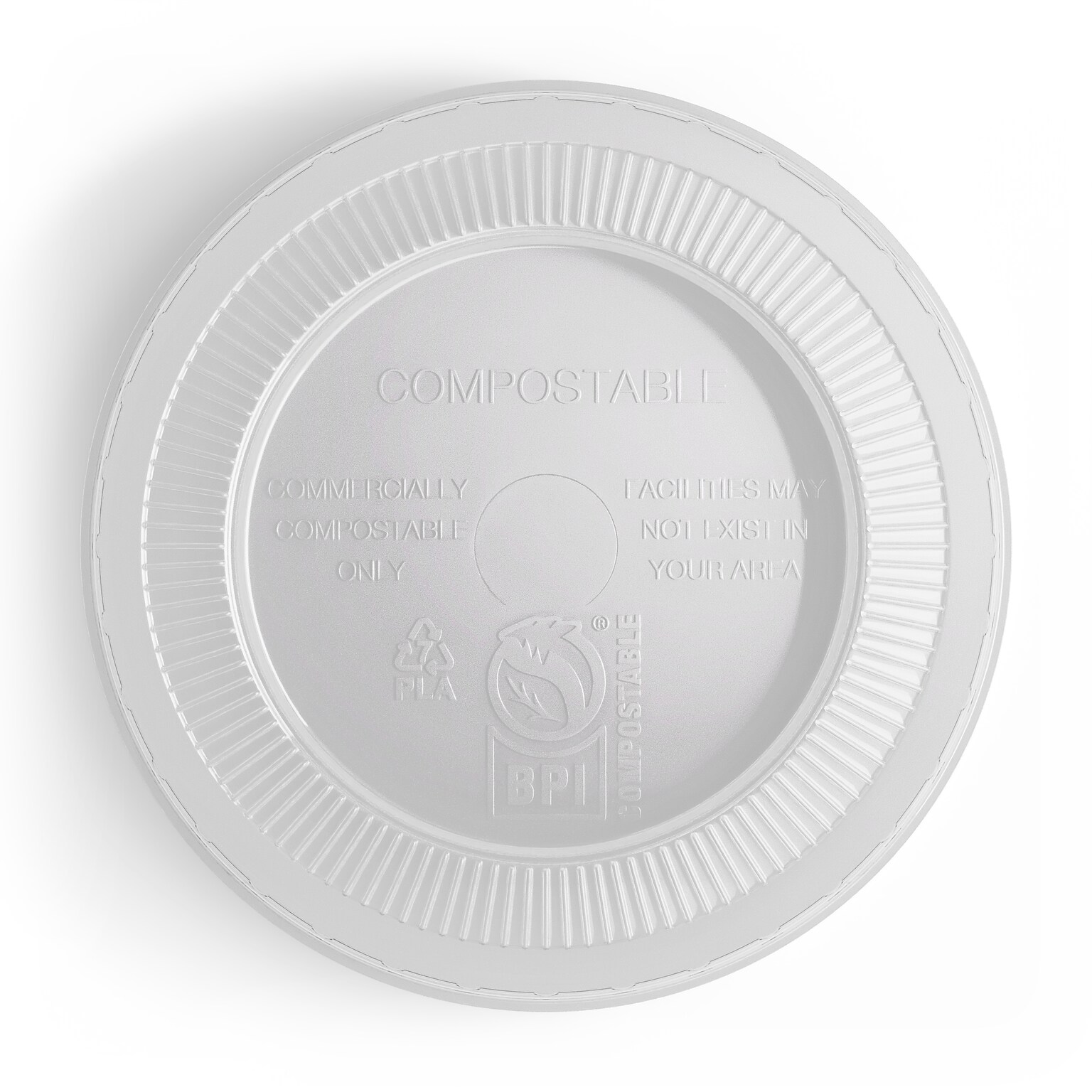 Perk™ Eco Compostable Straw Slot Plastic Lid, 12/16 Oz., Clear, 500/Pack (PK56198)