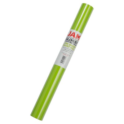 JAM Paper Gift Wrap, 26.3 x 2.5, Lime Green, 2/Pack (165S25263lig)
