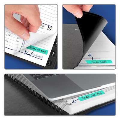 2027 AT-A-GLANCE DayMinder 3.5" x 6" Weekly Appointment Book Planner, Faux Leather Cover, Black (G250-00-27)