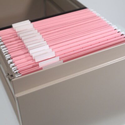 Smead Hanging File Folders, Letter Size, Pink, 25/Box (64066)