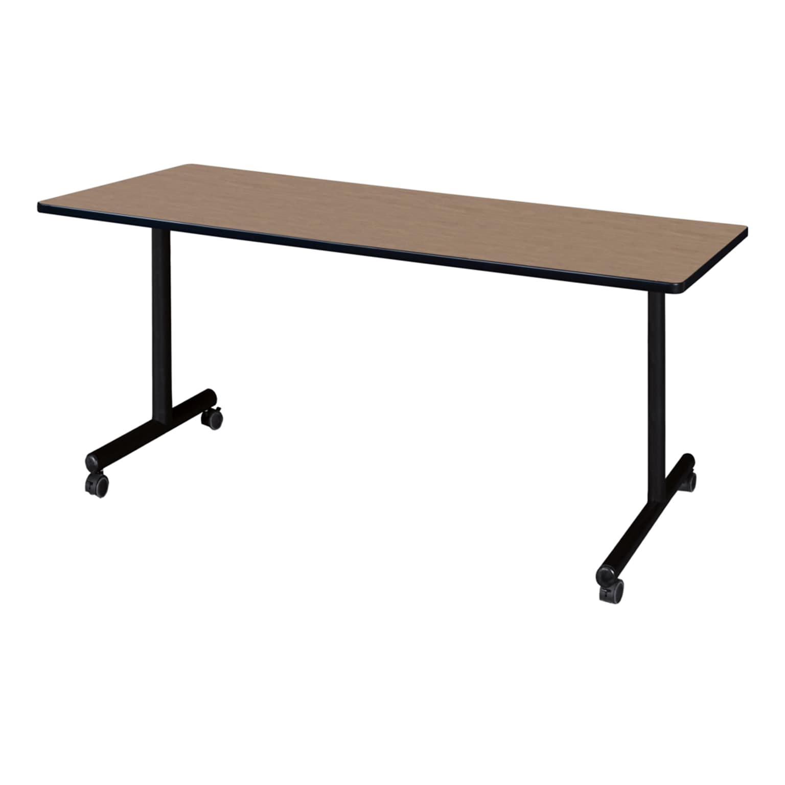 Regency Kobe Mobile T-Base Training Seminar Table, 60 x 30, Noble Oak (MKTRCC6030NO)
