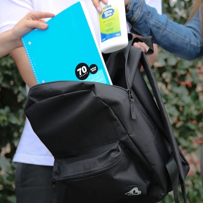 Bazic Classic Laptop Backpack, Medium, Gray (BAZ1061)
