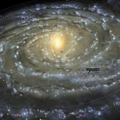 National Geographic The Milky Way Map, Laminated, 31.25 x 20.25 (NGMRE00620140)