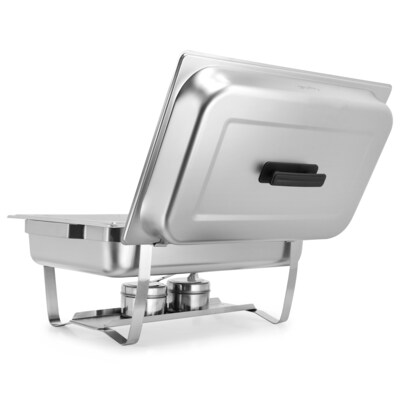 MegaChef 9.5 Qt. Stainless Steel Professional Food Warmer/Buffet Serving Tray, Set of 2 (935122031M)