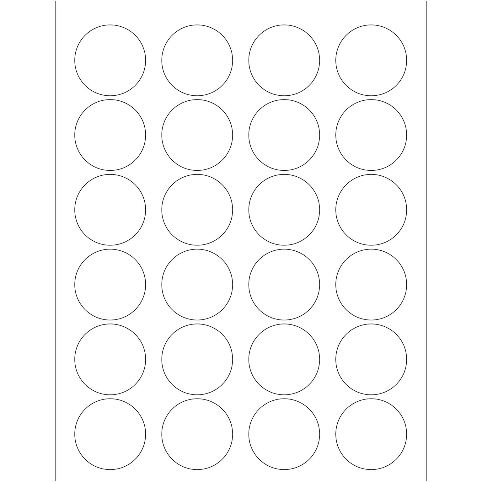 Tape Logic Laser Labels, 1.625 Circle, White, 2400/Case (LL144)