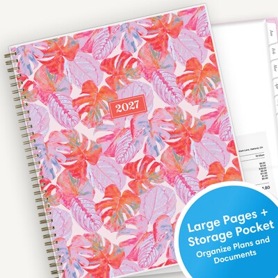2027 Blue Sky 8.5" x 11" Weekly & Monthly Planner, Pink (164278)