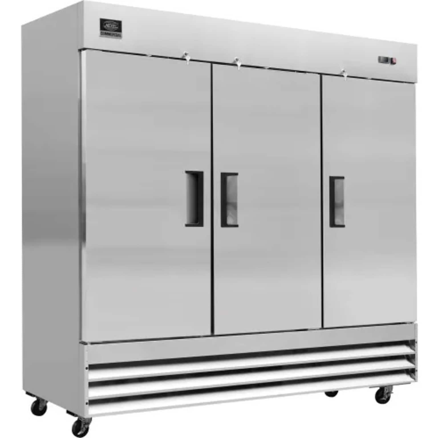 Global Industrial Nexel Reach-In Refrigerator, 3 Solid Doors, 72 Cu. Ft (243035)