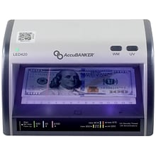 AccuBANKER Counterfeit Bill/Document Validator, 1 Compartment, Gray (LED420)