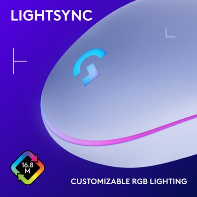 Logitech G203 Lightsync Ergonomic Optical Gaming Mouse, Lilac (910-005851)