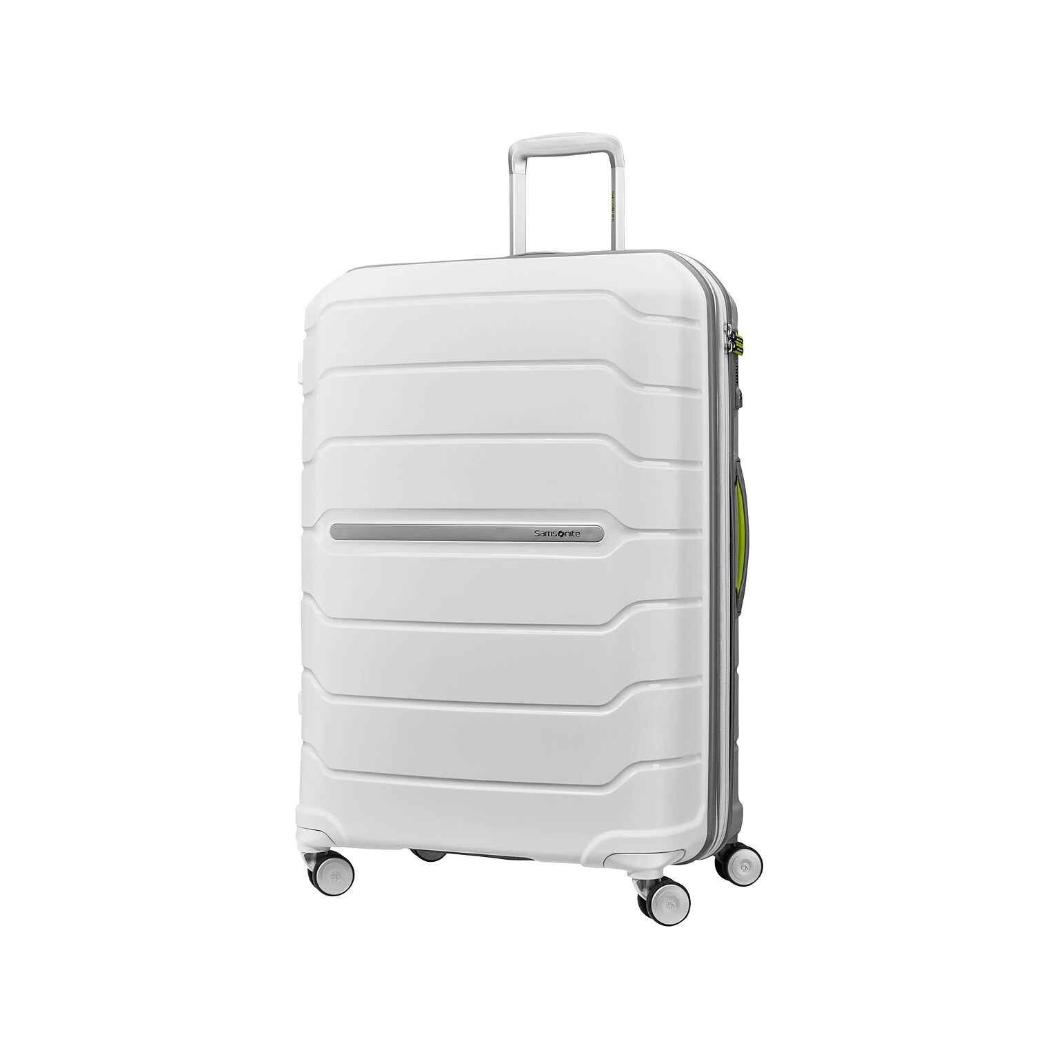 Samsonite Freeform 31.1 Hardside Suitcase, 4-Wheeled Spinner, TSA Checkpoint Friendly, White/Gray (78257-4744)