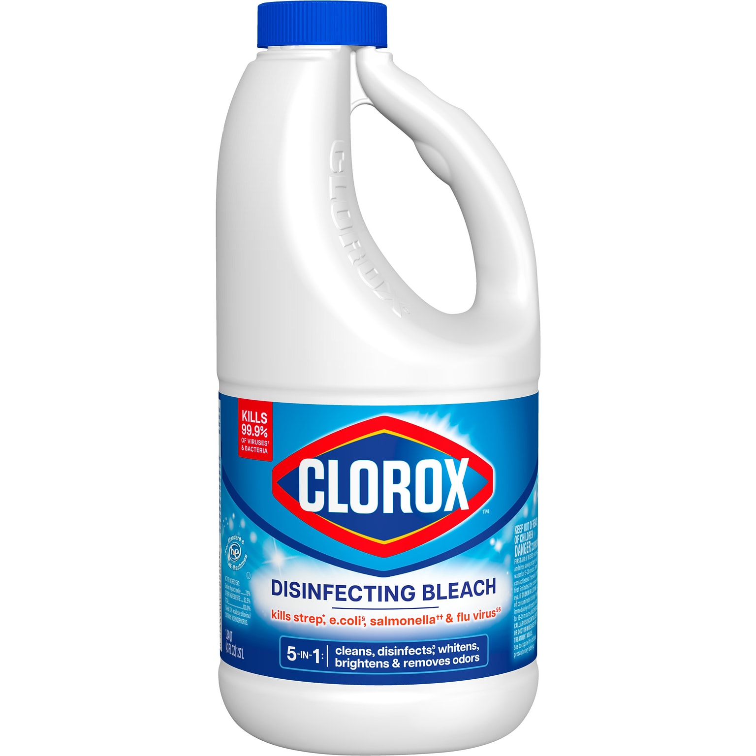 Clorox Disinfecting Bleach, HE Compatible, 43 fl. oz. (32260)