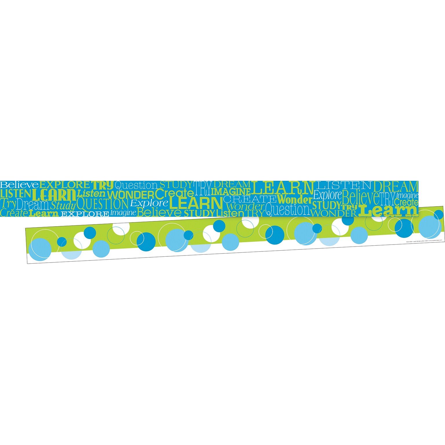 Barker Creek Double-Sided Border with Motivational Words, 35 x 3, Word Wall Learn, 24/Pack (BC3674)