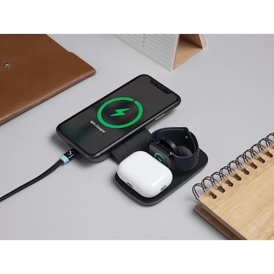 Scapade MagPower Pro Magnetic Wireless 5,000-mAh 3-in-1 Foldable Portable Power Pack, Black (S-PBMF5K)
