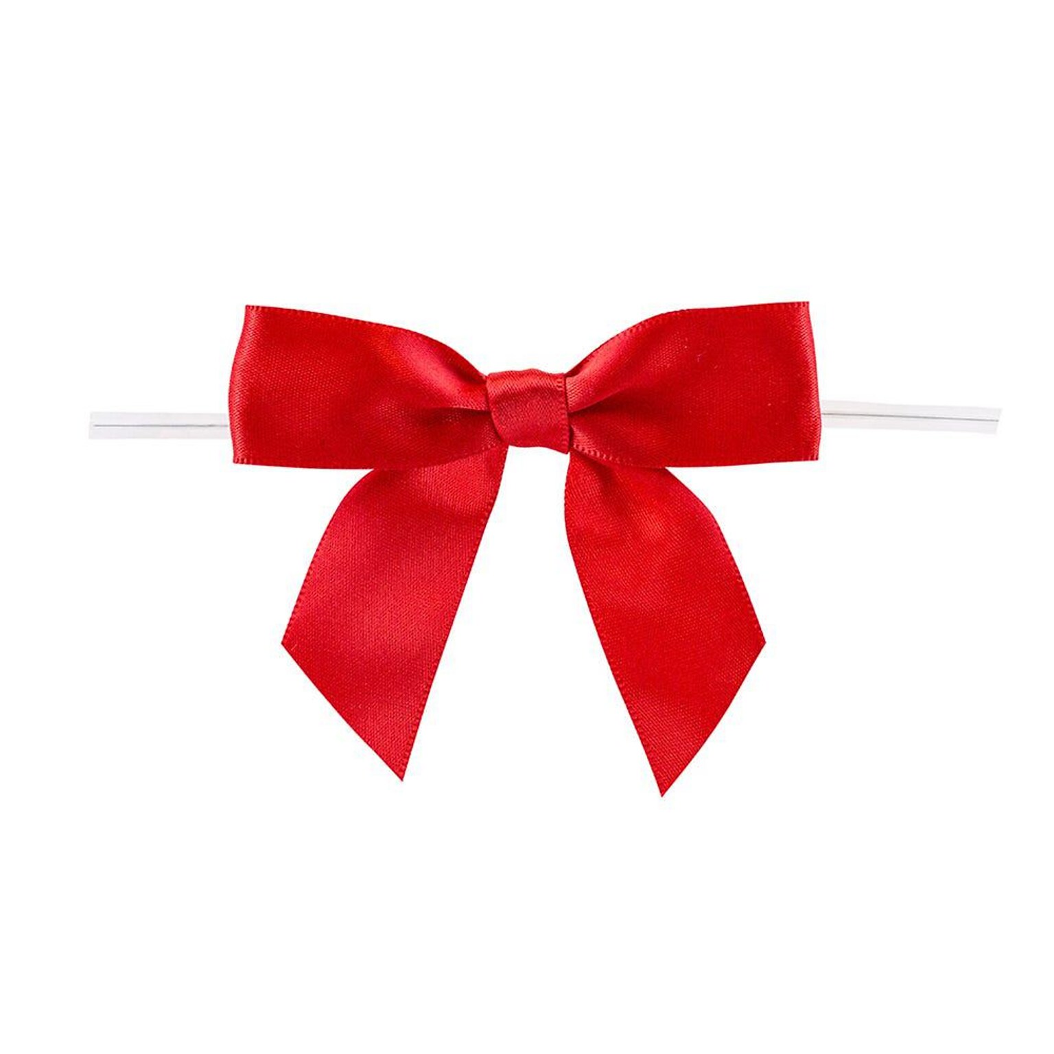 JAM Paper Ribbon Bows, Red, 100/Pack (52640349201)