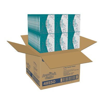 Angel Soft Professional Series Standard Facial Tissue, 2-Ply, 50 Sheets/Box, 60/Carton (48550)