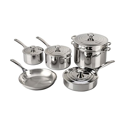 Le Creuset 10pc Stainless Steel Cookware Set