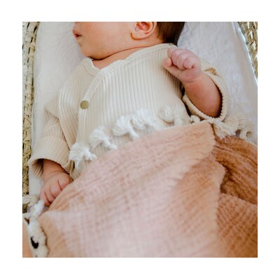 Baby Crane 6-Layer Muslin Blanket, Copper (BC-140BL-3)