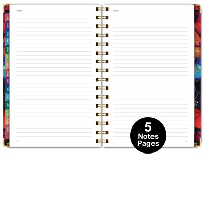 2027 Excello Brands 6" x 8" Weekly & Monthly Standard Planner, Paperboard Cover, Colorful Butterflies (FSHN-CY27-58-58)