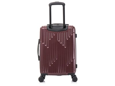 InUSA Drip 20" Hardside Carry-On Suitcase, 4-Wheeled Spinner, TSA Checkpoint Friendly, Wine (IUDRI00S-WIN)