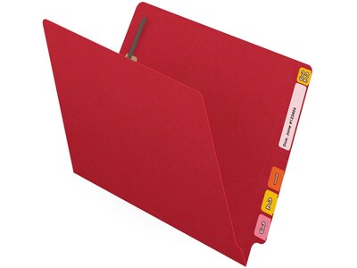 Medical Arts Press Reinforced End Tab File Folder, Straight Cut, Letter-Size, Red, 250/Carton (S-01602-RED-B)