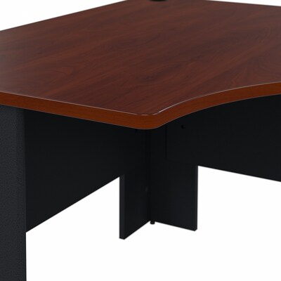 Bush Business Furniture Cubix 48"W Corner Desk, Hansen Cherry/Galaxy (WC90466A)