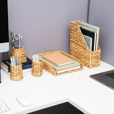 Mind Reader Front Loading Letter Tray, Brown (FILERAT-BRN)