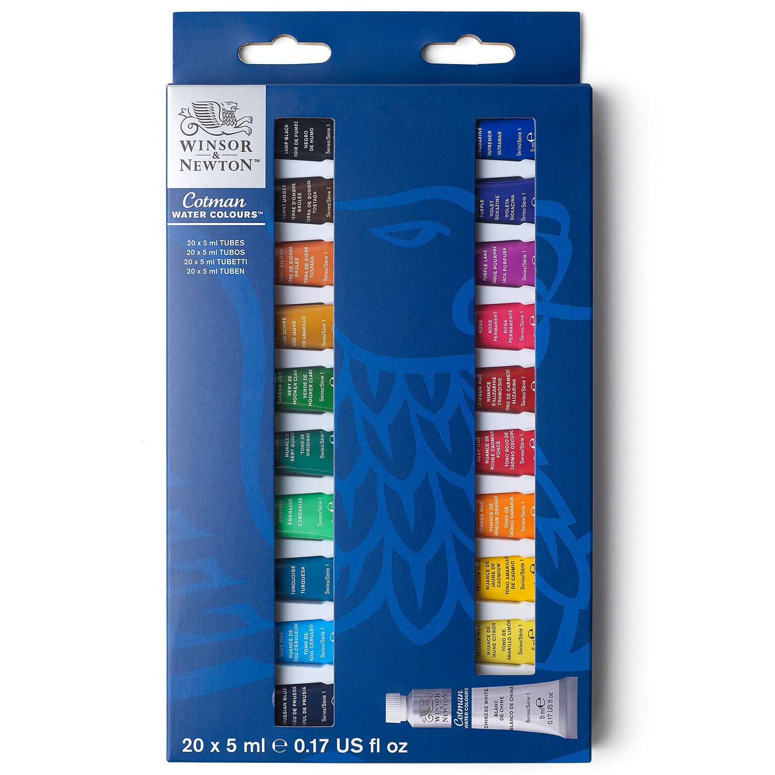 Winsor and Newton Cotman Watercolor Paint Tube Set, Assorted Colors, 5 mL, 20/Set (WNX0390665)