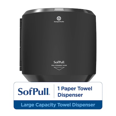 SofPull Centerpull Paper Towel Dispenser, Black (58201B)